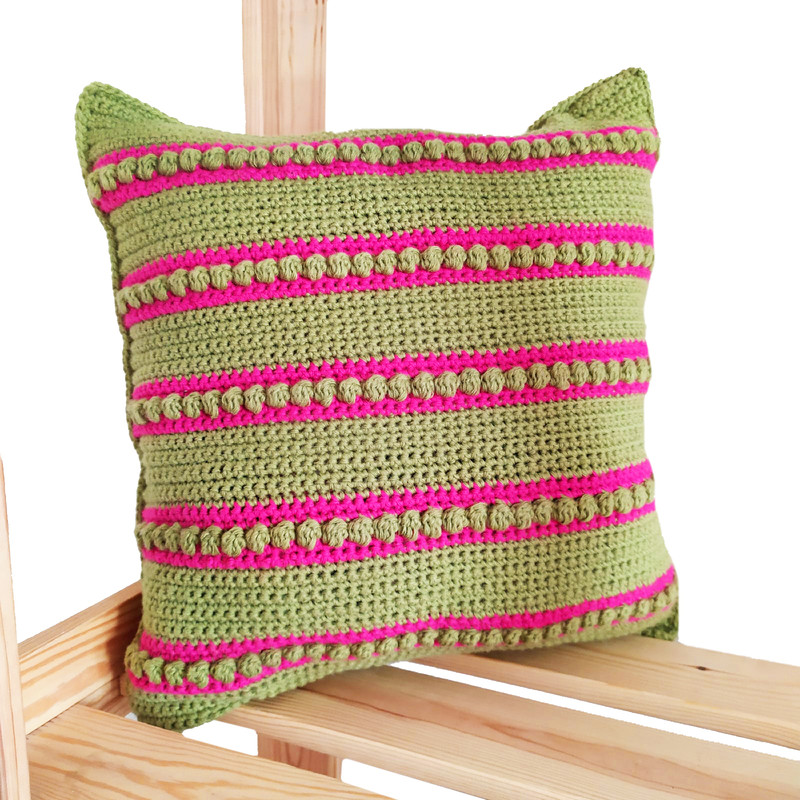 Bobble pillow crochet case pdf pattern Mother's day gift Pillow crochet pattern Crochet pillow case pdf pattern