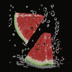 Watermelon. Watermelon slice Machine embroidery design. Cross-stitch. digital file