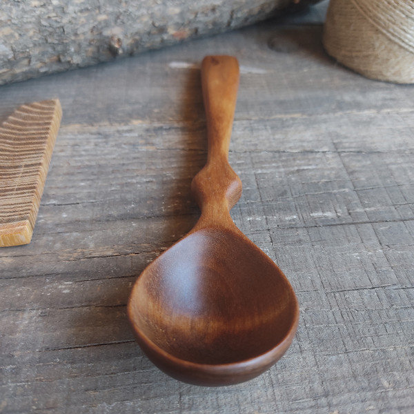 Handmade wooden eating spoon from natural birch wood - 05