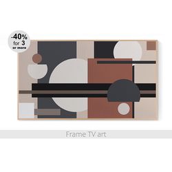 samsung frame tv art digital download 4k, samsung frame tv art abstract, frame tv art geometric modern boho | 150