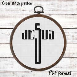 Jesus cross stitch pattern modern, Bible verse cross stitch, Religious cross stitch picture, Christian cross stitch