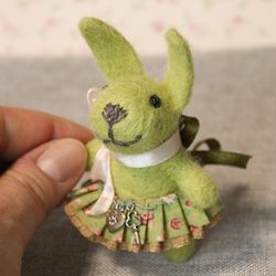 Felted bunny toy