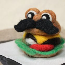 Felted burger toy