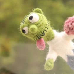 Felted zombie toy