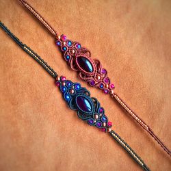 amethyst choker, macrame jewelry, gemstone necklace, women jewelry, adjustable necklace, fashion jewelry, stone tiara