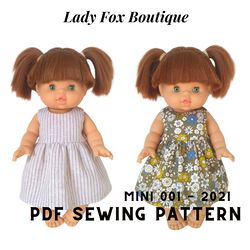 Minikane doll clothes pattern