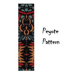 Ethnic beading Peyote Pattern, Seed Bead Bracelet, Peyoted Beaded Patterns Digital PDF
