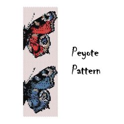 Butterfly Peyote beading pattern, seed bead bracelet, peyoted beaded patterns Digital PDF