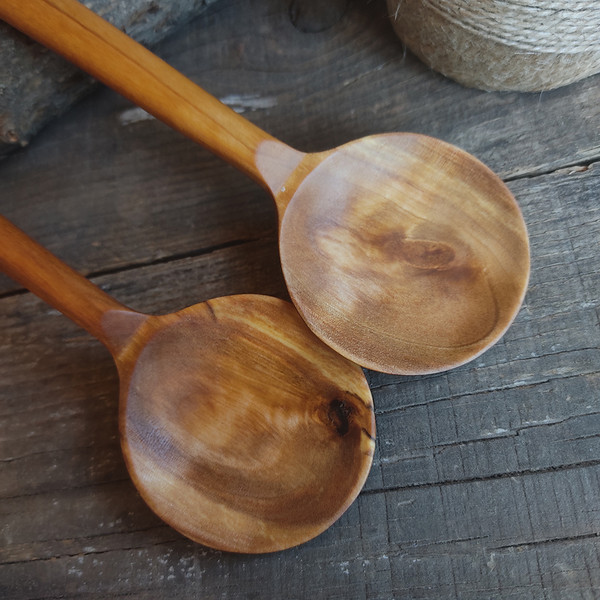 Handmade wooden spoon from natural birch wood - 03