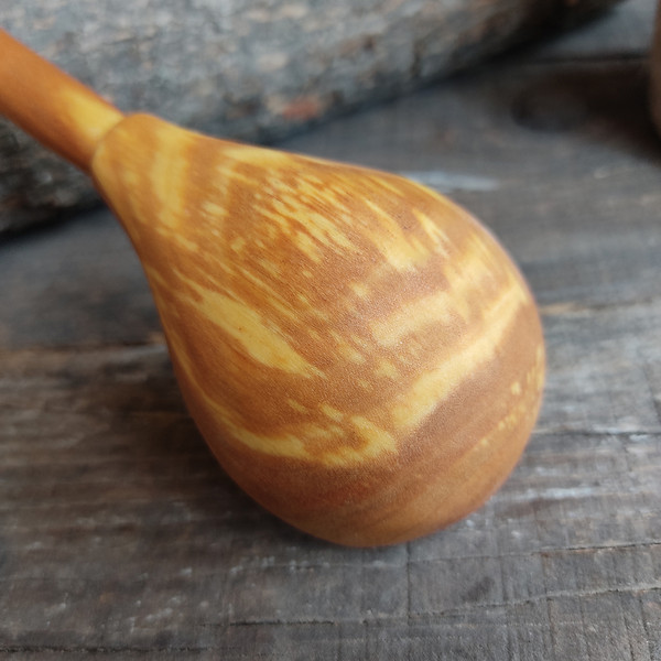 Handmade wooden spoon from natural birch wood for eating - 4