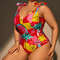 Plus Tropical Fruit Print V Neck Tie Shoulder Backless One Piece Swimsuit Beachwear Swimwear Beach Sea Summer (8).jpg