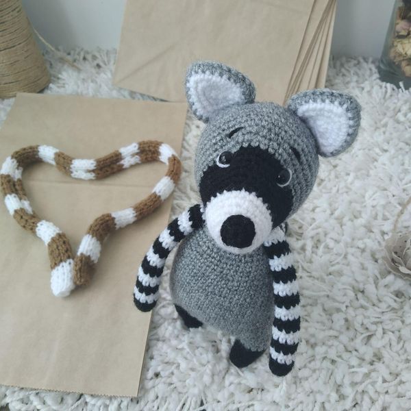 Amigurumi Set easy crochet pattern Racoon, Fox and WolfJPG