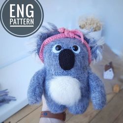 Amigurumi Koala easy crochet pattern PDF. Crochet cute forest fat koala easy tutorial