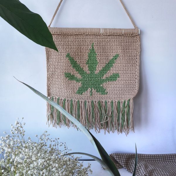 Tropical leaf hemp wall panel decor crochet pattern PDF.jpg