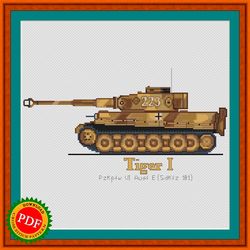 Tank Tiger Cross Stitch Pattern | German Tank Tiger