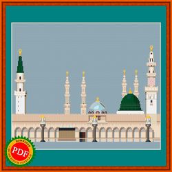 Prophet’s Mosque Cross Stitch Pattern | Al-Masjid An-Nabawi