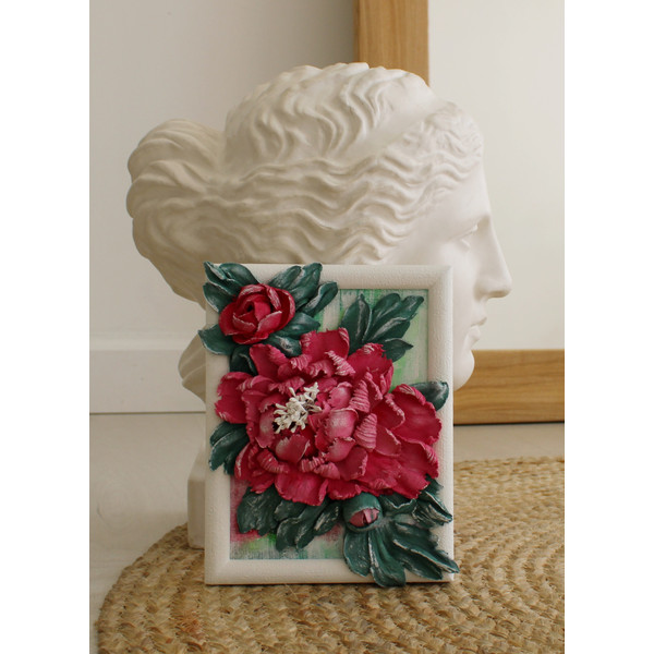 Small-painting-with-peonies-from-decorative-plaster
