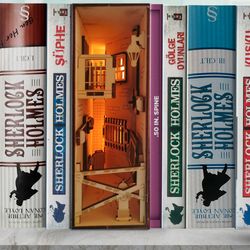 sherlock holmes book nook/ sherlock holmes shelf insert/ diy kit, book nook shelf insert diorama/sherlock holmes decor