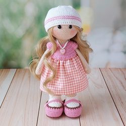 Handmade crochet doll for sale. Gift for a girl. Waldorf doll.