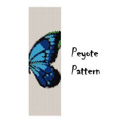 Butterfly Beading Peyote Pattern, Seed Bead Bracelet, Beaded Patterns Digital PDF