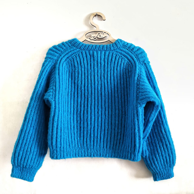 Moheir women warm Soft blue cardigan