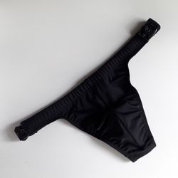 men's swimming trunks- thong with adjustable straps. handmade to order.