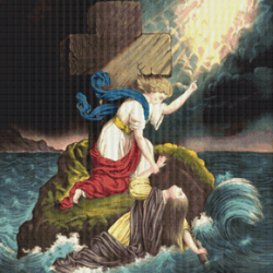 pdf counted vintage cross stitch pattern | hope | 5 sizes