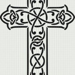 PDF Counted Vintage Cross Stitch Pattern | Celtic Cross | 5 Sizes