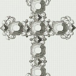 pdf counted vintage cross stitch pattern | cross | 4 sizes