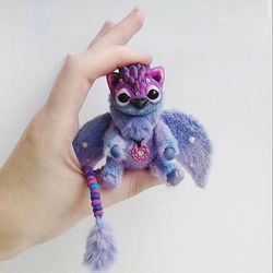 fantasy creatures doll griffin polymer clay poseable art doll animal ooak cute toy griffin galaxy