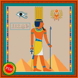 Anhur Cross Stitch Pattern | God Of War | Egyptian God | Onuris