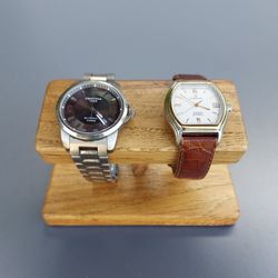 Wood watch display/holder/stand for men and women. Gift for a husband, dad, boss