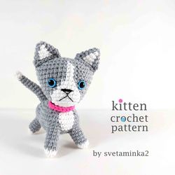 Crochet Kitten Pattern Amigurumi Cat Pattern Crochet Cat Pattern
