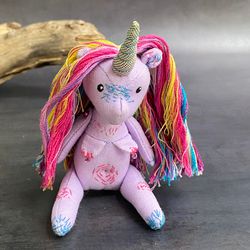 Unicorn for unicorn lovers . Cute keychain . Girlfriend gift . Animal art doll .