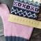 Pink-jacquard-womens-knit-mittens-4