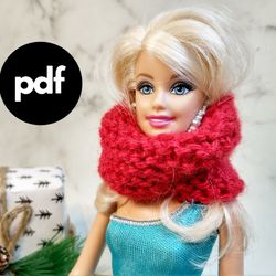 neckwarmer for barbie dolls knitting pattern pdf