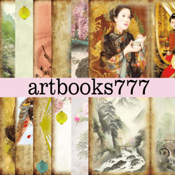asia -3, scrapbooking, digital paper, journal