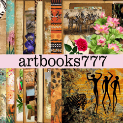 africa, scrapbooking, digital paper, journal