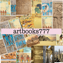 egypt ephemera, cards, scrapbooking, book decoration, journal