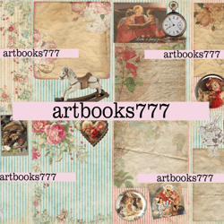 Old fairy tales, scrapbooking, digital paper, sheets for a book, journal