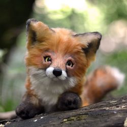 Fox Molly. Made to order. Realistic toy. Ooak doll. Art doll animal