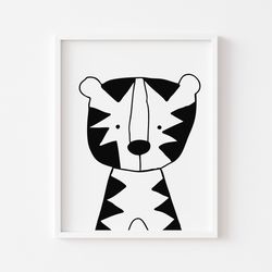 Funny Tiger print for kids, Tiger poster, Tiger for baby, So cute Tiger, Nursery wall art, Digital download