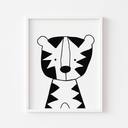 funny tiger print for kids, tiger poster, tiger for baby, so cute tiger, nursery wall art, digital download