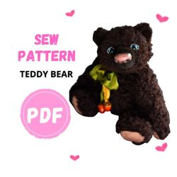 TEDDY BEAR Pattern - Figure stuffed animal, Pattern PDF-Teddy bear, Teddy bear , Animal Pattern, Bear Pattern, Teddy