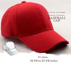 Baseball cap digital patterns for kids and adults, 11 sizes patterns+ tutorial, PDF fail on printing Letter A4 sheet