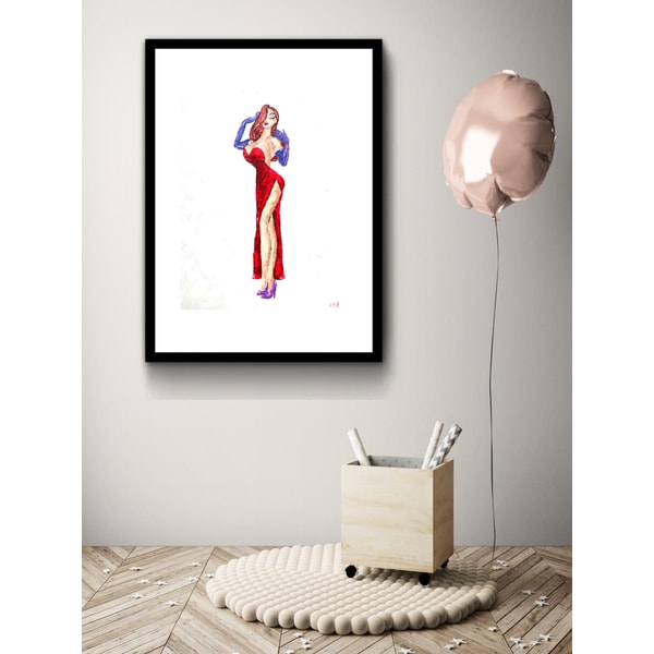 Jessica Rabbit Wall Art / Jessica Rabbit Painting / Who Fram - Inspire ...