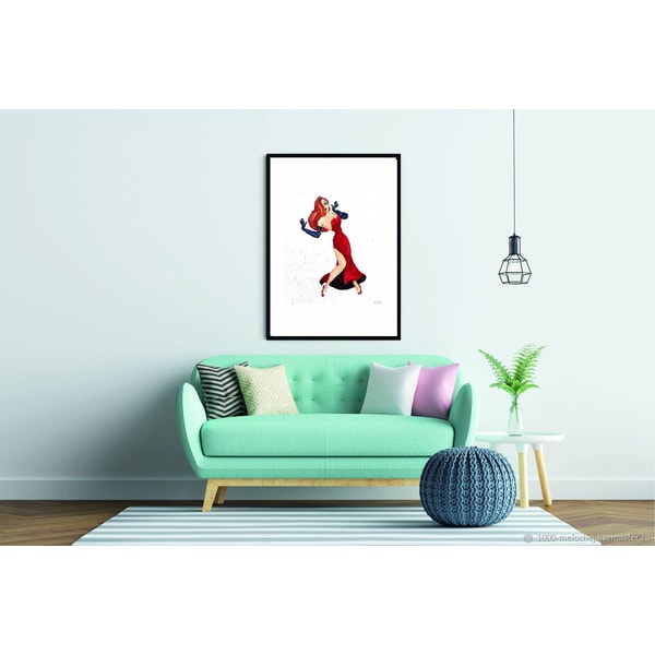 Jessica Rabbit Wall Art / Jessica Rabbit Painting / Who Fram | Inspire ...