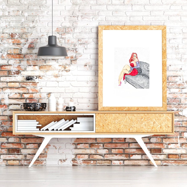 Jessica Rabbit Wall Art / Jessica Rabbit Painting / Who Fram - Inspire ...