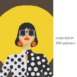 pop art cross stitch cute cross stitch contempory modern embroidery pdf tutorial instant download /2/