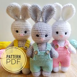 Amigurumi pattern bunny, crochet pattern PDF